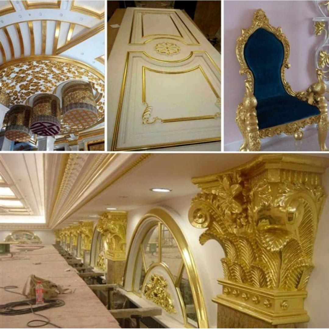 Hojas de Foil Metálico 20.32x20.32 cm Oro Imitación 300 Hojas