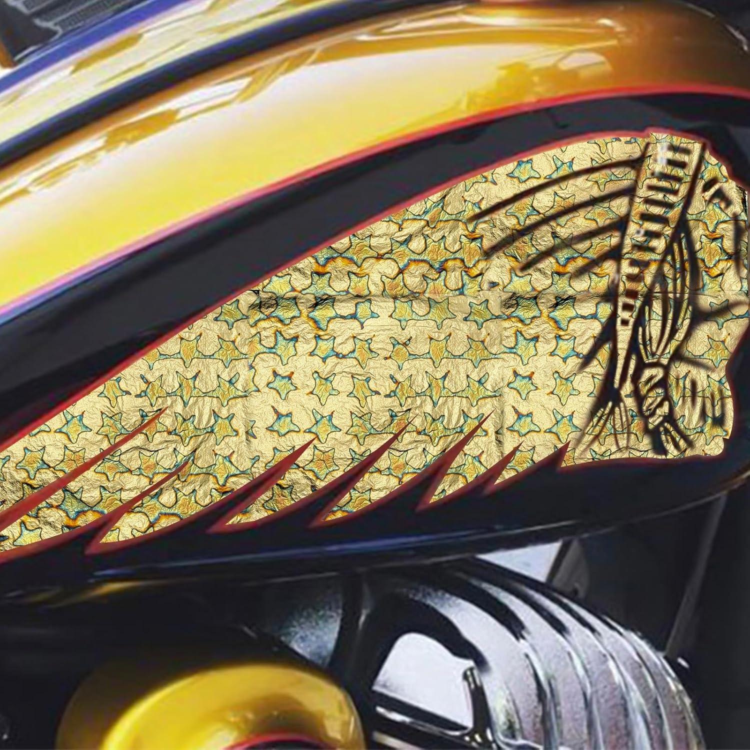 Hojas de Oro Variegada Sekonow 50pcs 14x14cm para Manualidades