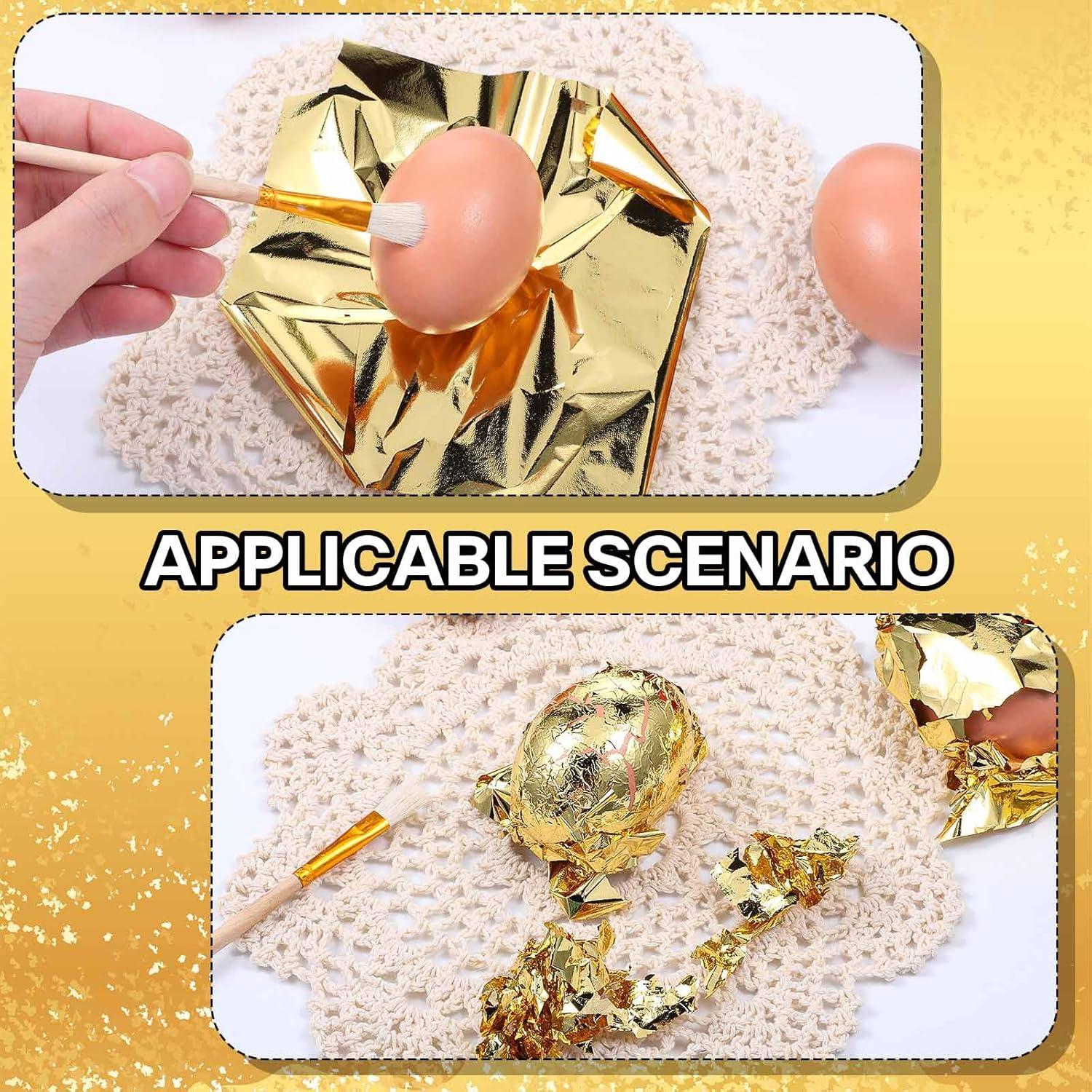 Kit 150 Hojas de Foil de Oro PEOVLVN para Manualidades