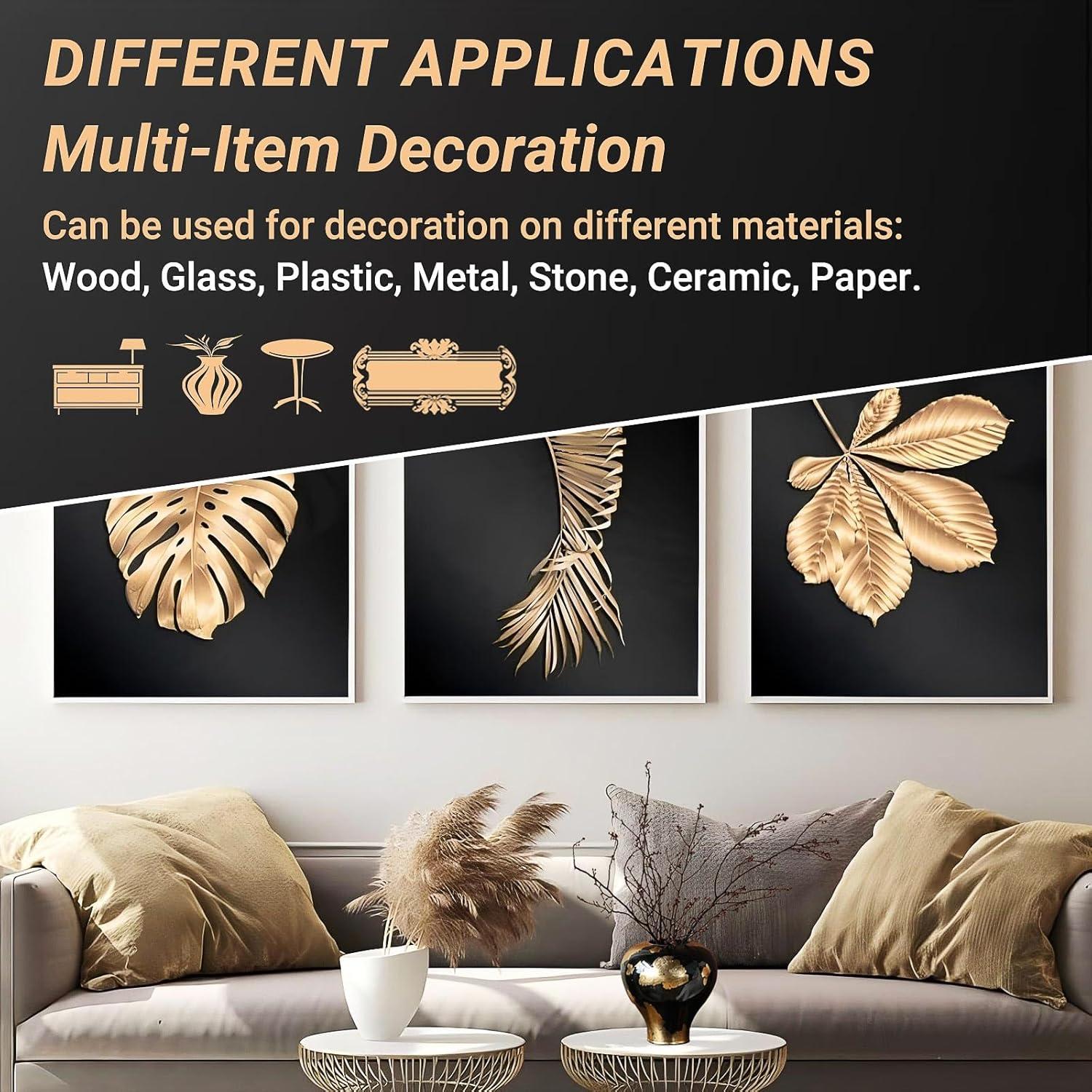 Kit de Dorado TUFINEIN 100ml Adhesivo y Barniz + 150 Hojas