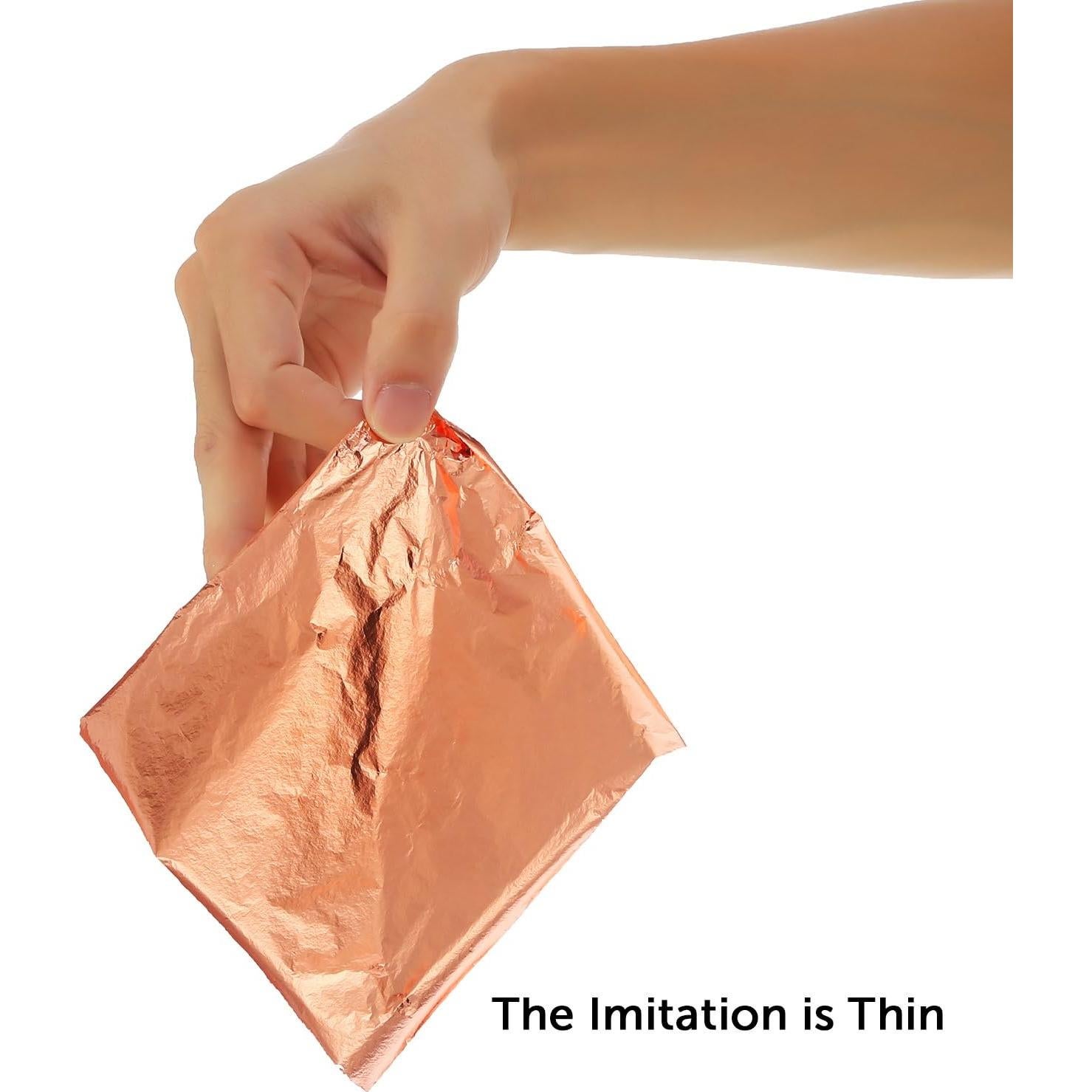 Hojas de Oro Imitación Shappy 100 Piezas 14x14 cm Oro Rosa