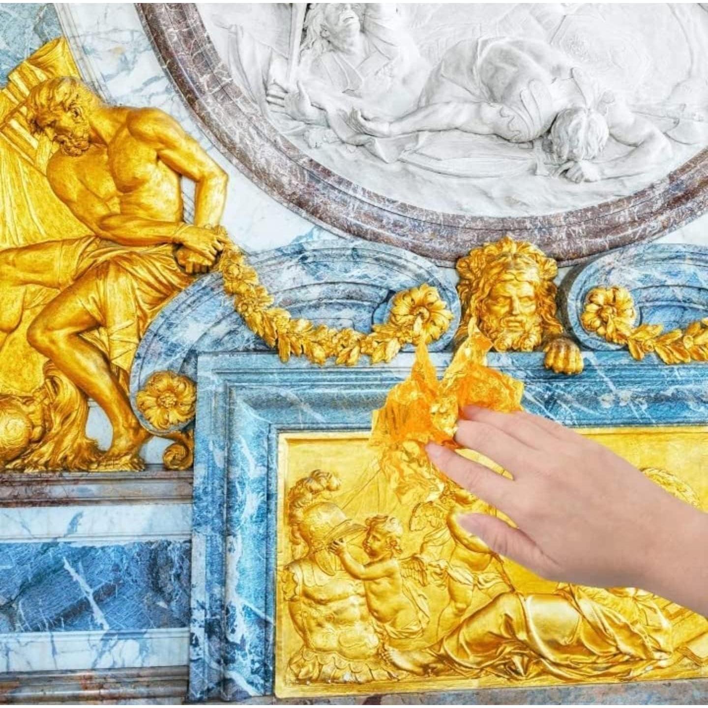 100 Hojas de Hoja de Oro Imitación para Manualidades 8x8 cm