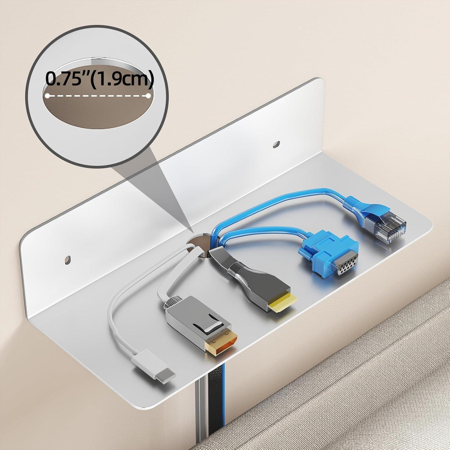 Estantes Flotantes Dr.DJ Plateados 22.86x9.4cm Set de 2