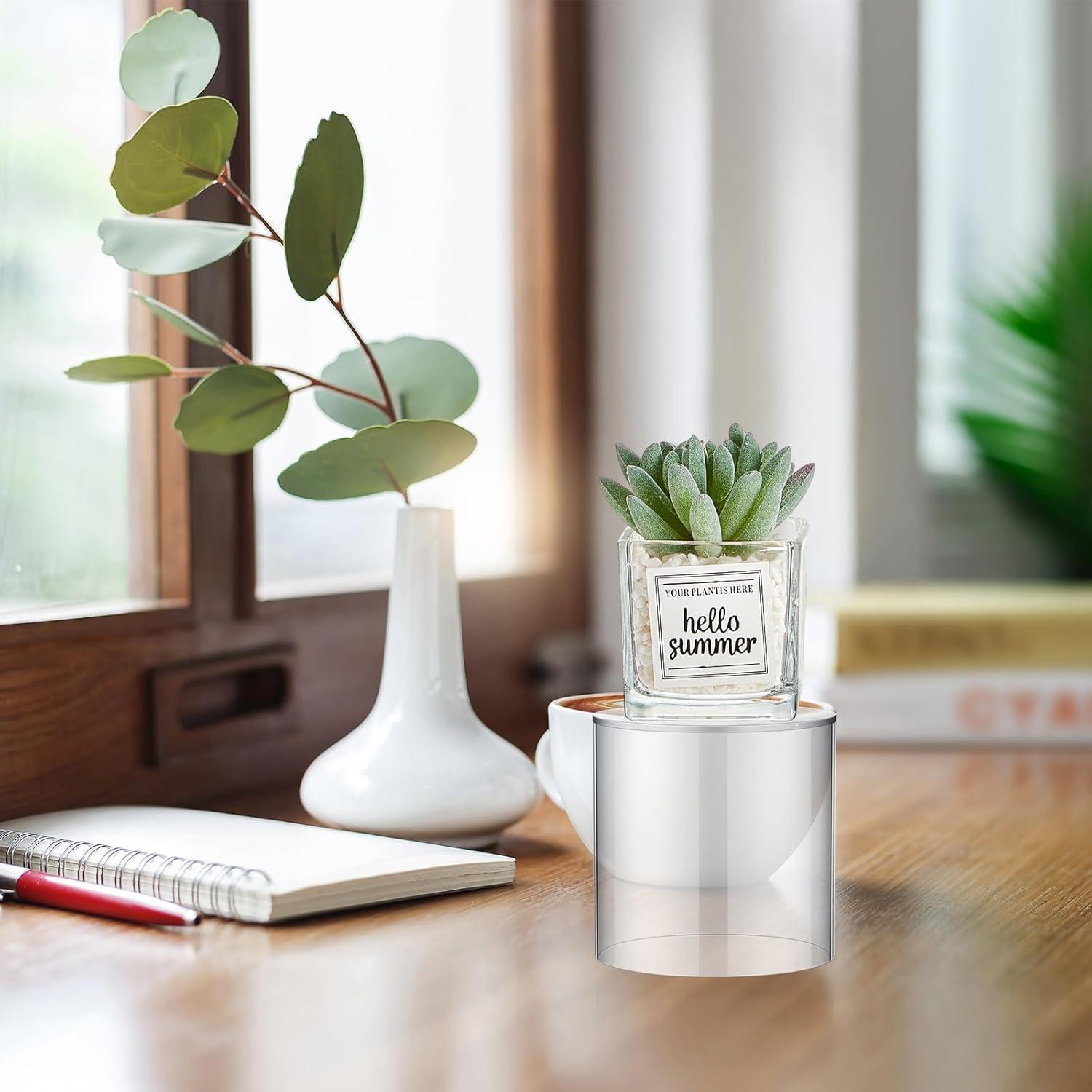 6 Soportes de Acrílico Redondos para Exhibición 10-15 cm DoubleFill