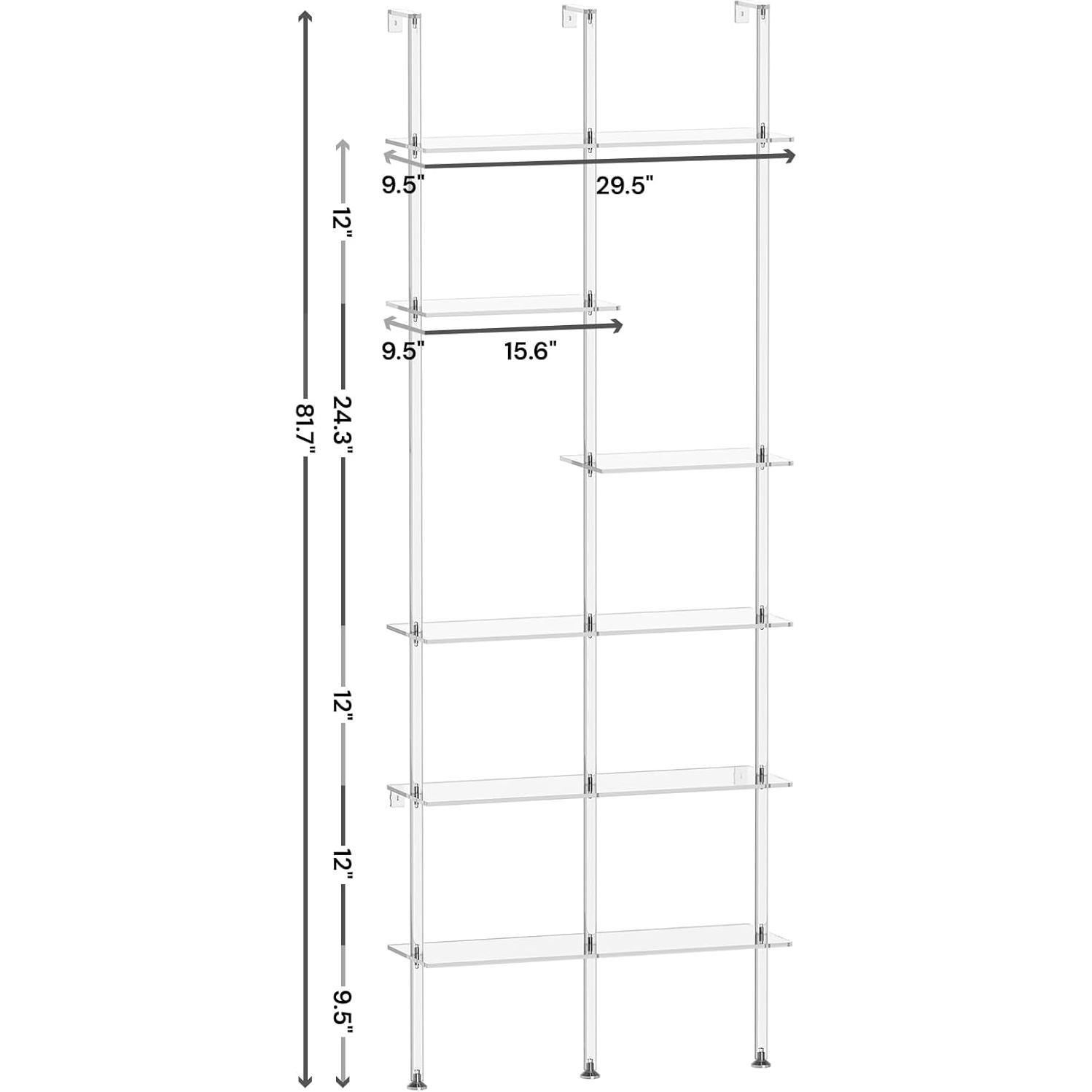 Estantería de Acrílico CRTERICX 6 Niveles Montada en Pared