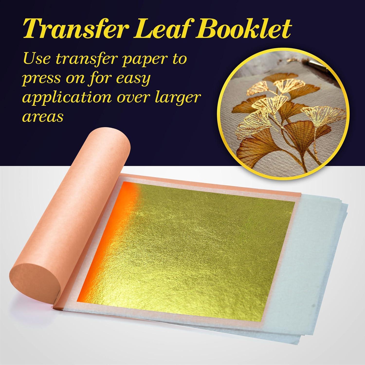 Hoja de Oro 24K Barnabas Blattgold - 25 Hojas Transferencia