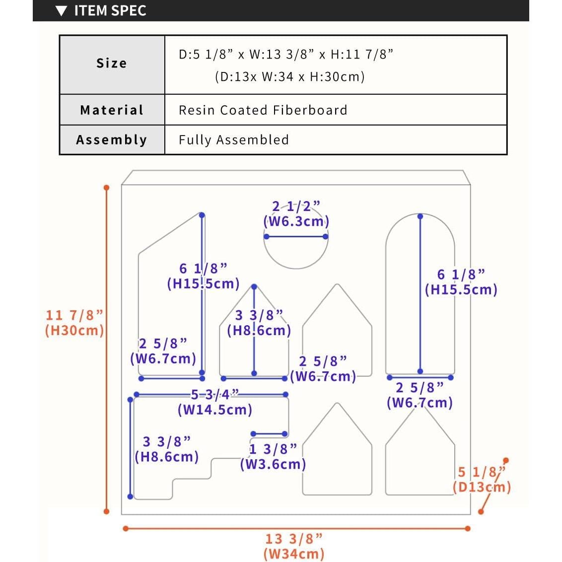Estante de Exhibición PaletteLife BLT-634, 30x34x13 cm, Blanco