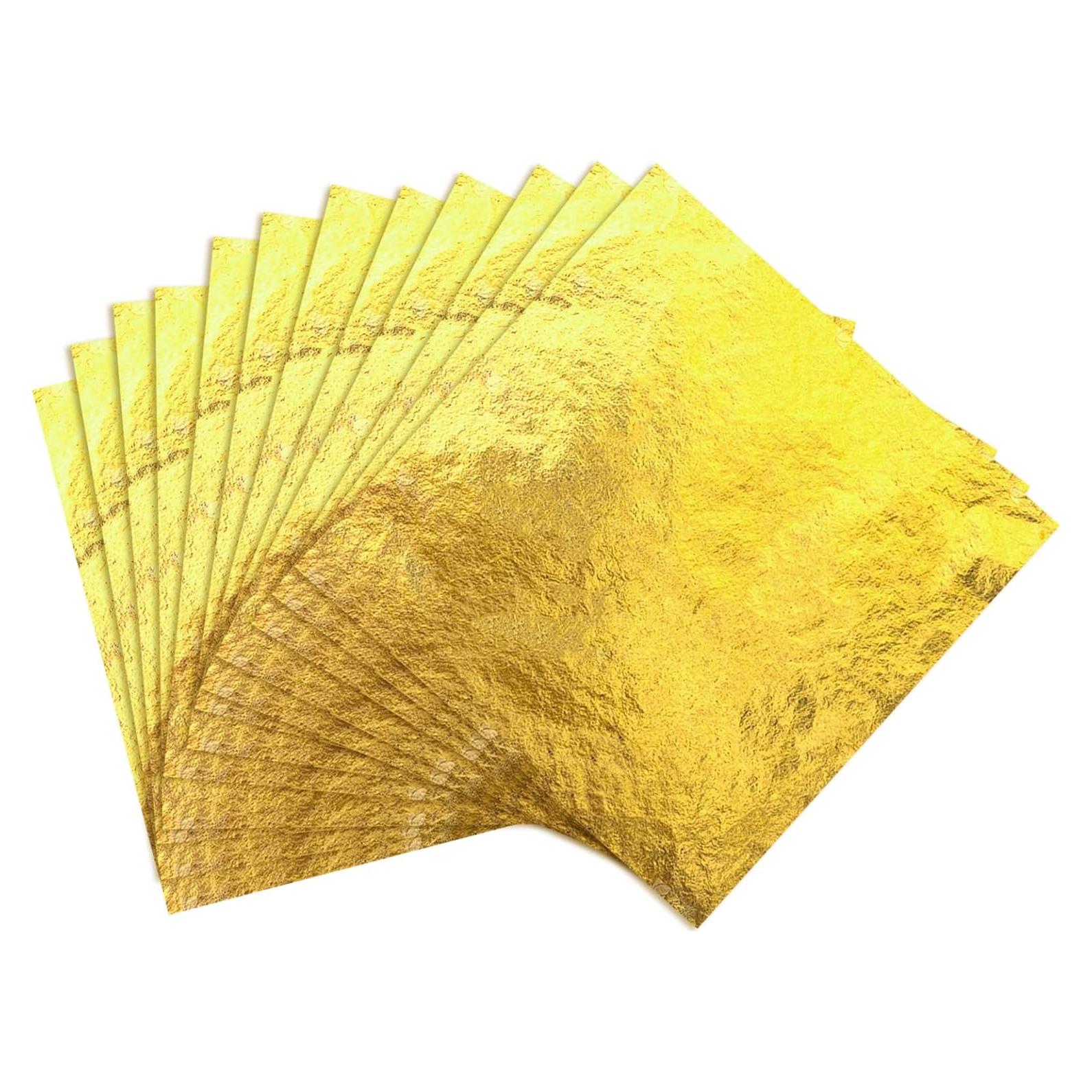 200 Hojas de Oro Imitación Aiyorse 14x14cm para Manualidades