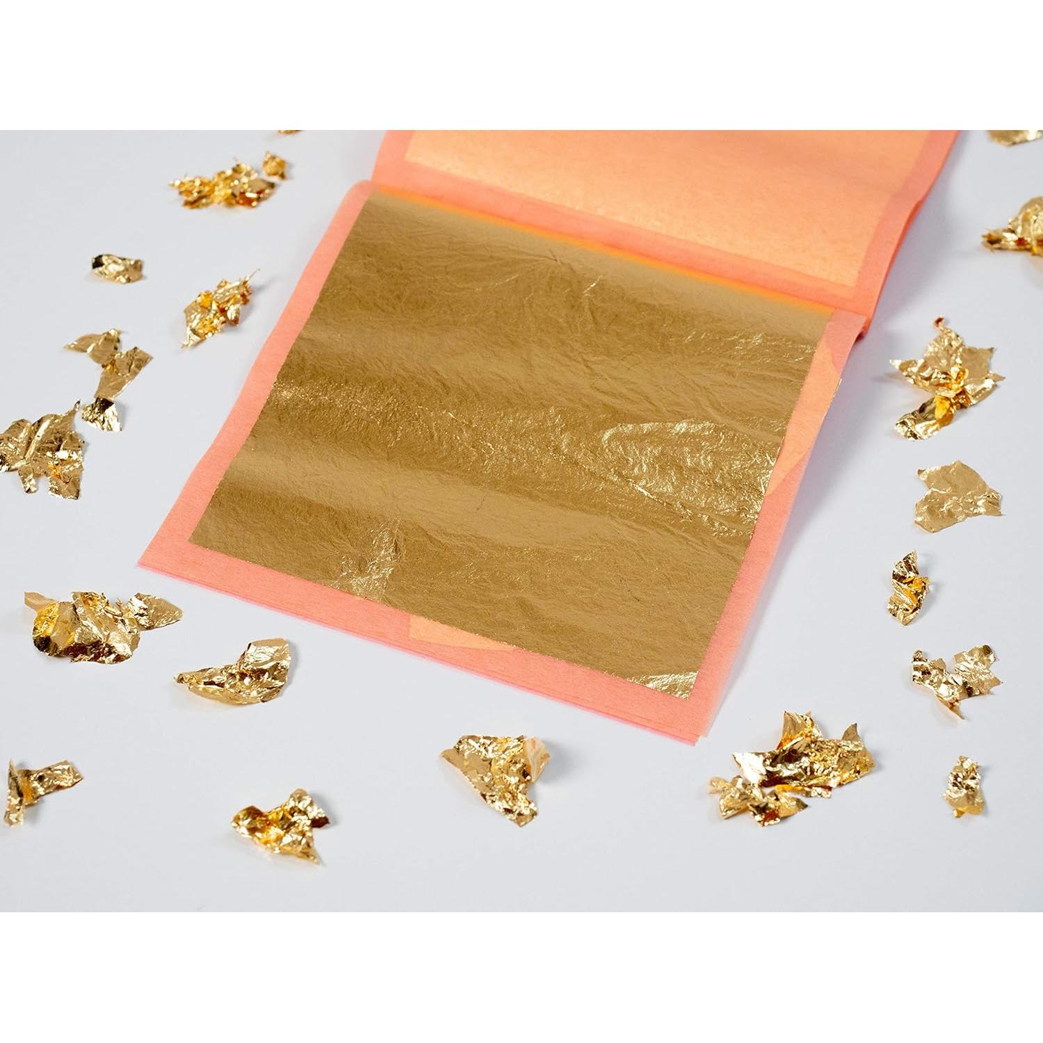 Hojas de Oro Comestible Slofoodgroup 24K - 5 Páginas 8x8cm