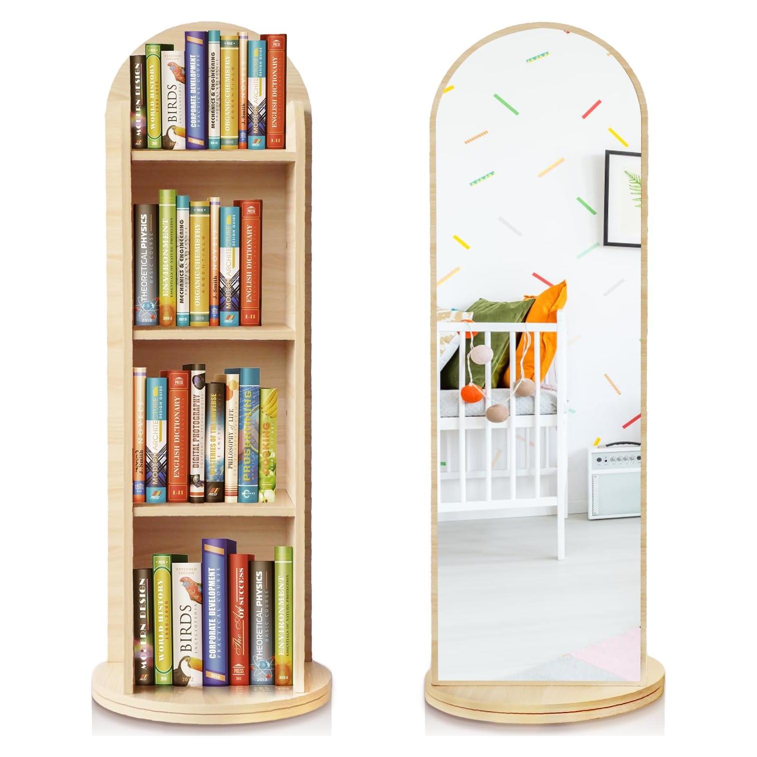 Estantería Rotativa DOLEMODUO con Espejo 4 Niveles 121.92 cm