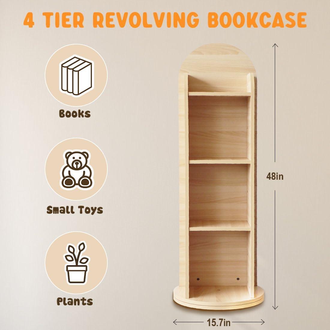 Estantería Rotativa DOLEMODUO con Espejo 4 Niveles 121.92 cm