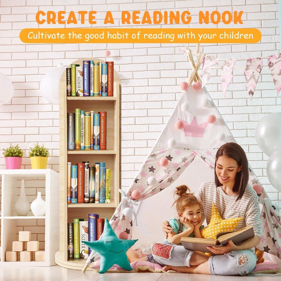 Estantería Rotativa DOLEMODUO con Espejo 4 Niveles 121.92 cm