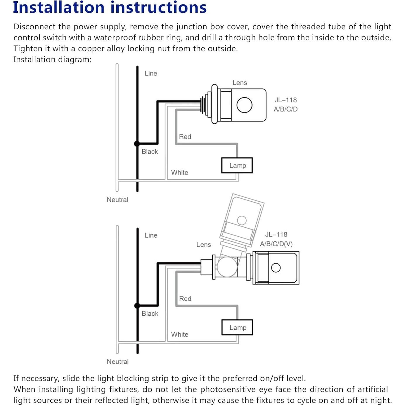Sensor de Fotocélula Vroelos 120V Regulable para Jardín