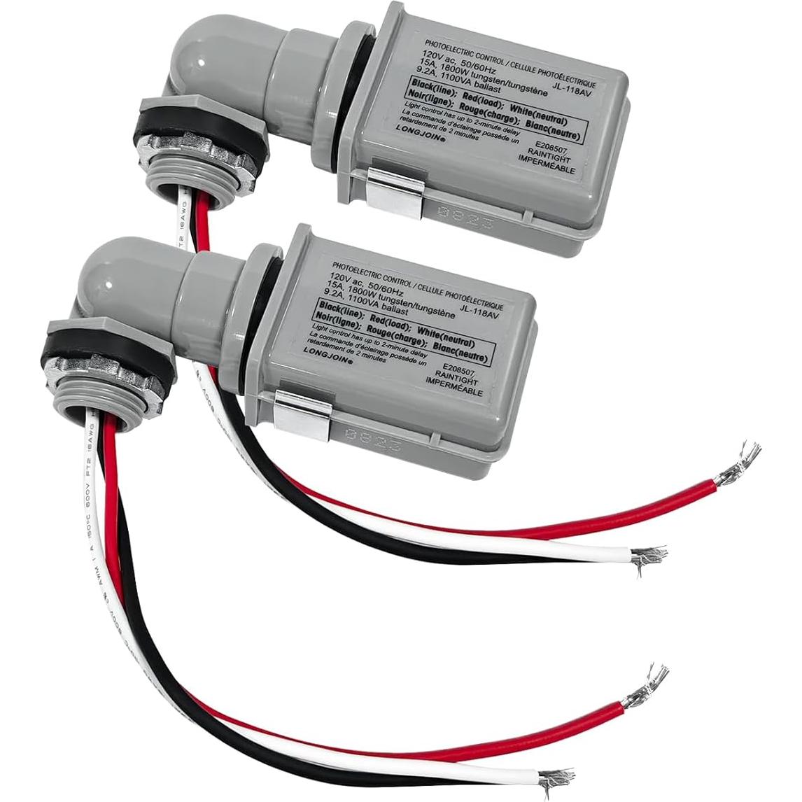 Sensor de Fotocélula Vroelos 120V Regulable para Jardín