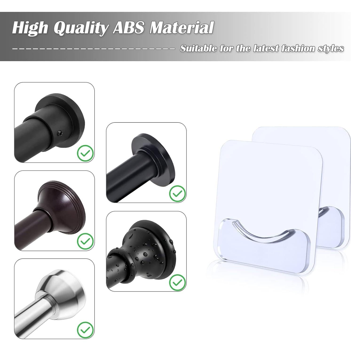 Soporte Adhesivo para Varilla de Cortina de Ducha Prebene - 4 Pcs