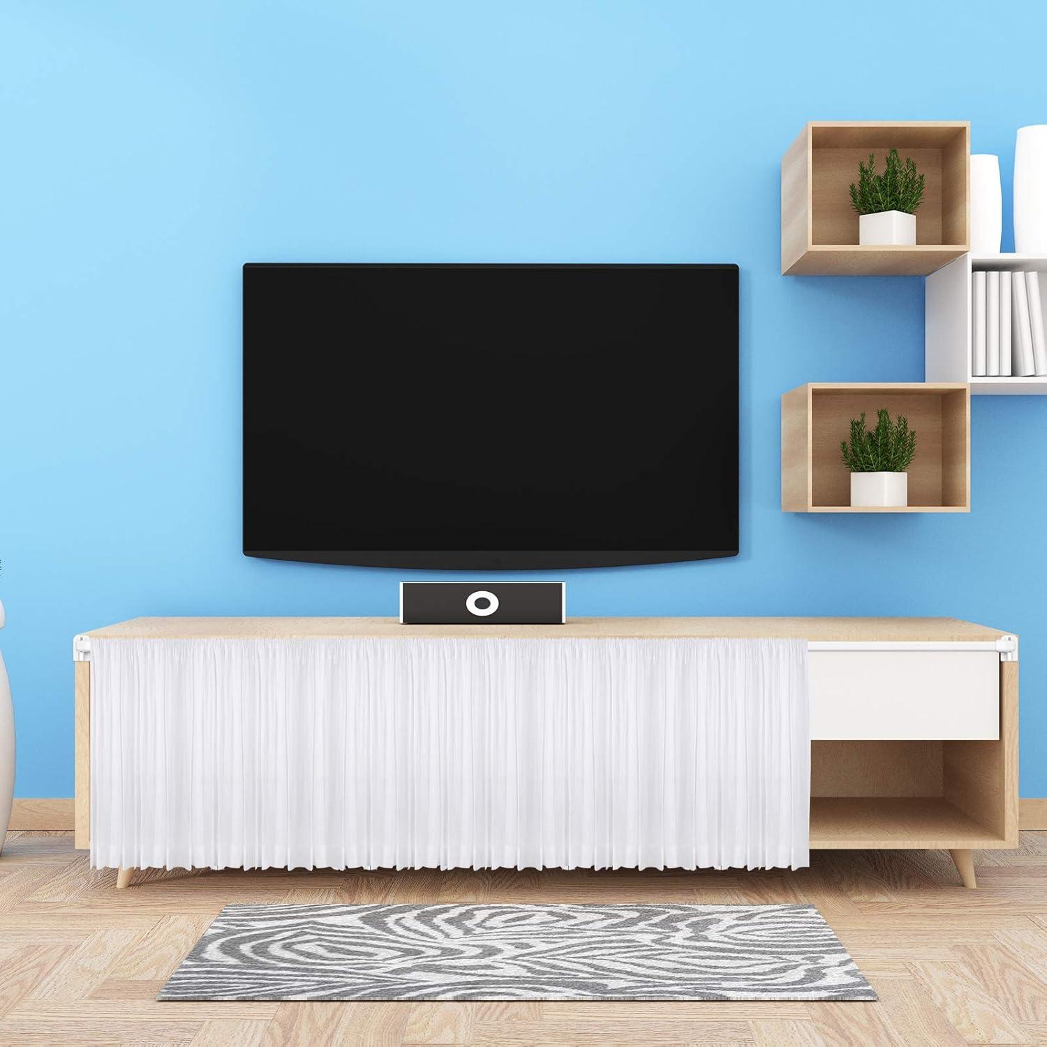 Varillas de Cortina Ajustables Jetec 2 Piezas 40-70 cm Blanco