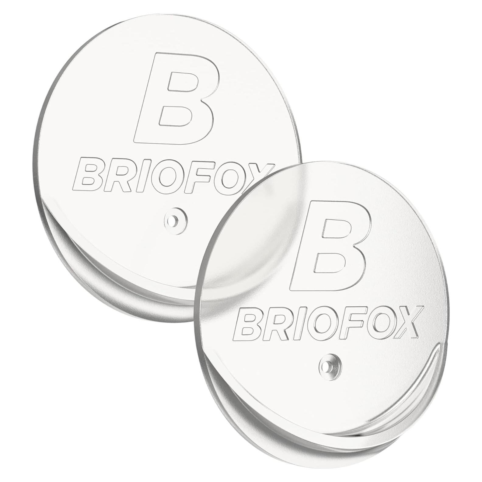 Soporte para barra de cortina de ducha BRIOFOX transparente 2 unidades