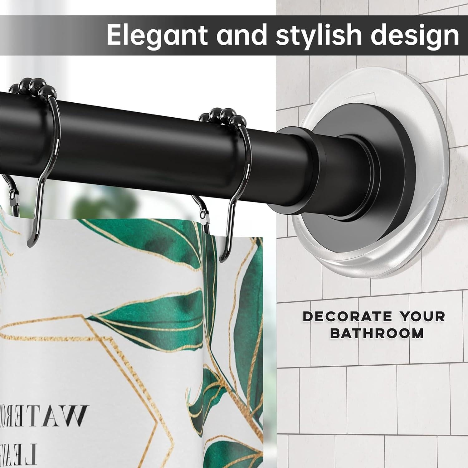 Soporte para barra de cortina de ducha BRIOFOX transparente 2 unidades