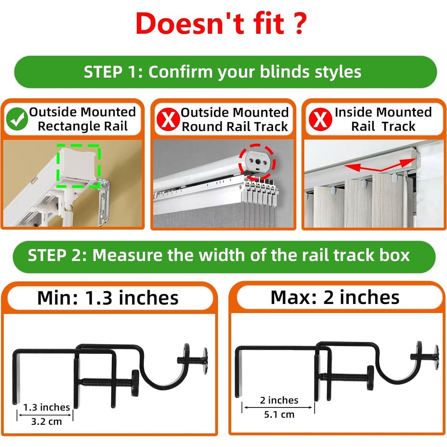 Soporte de Varilla de Cortina INSFITY Montaje Sin Taladro 3.05-5.08 cm
