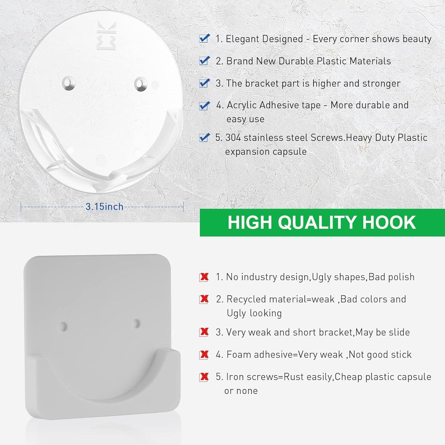 Soportes de Varilla de Cortina de Ducha Kitosun - 2 Piezas Transparentes