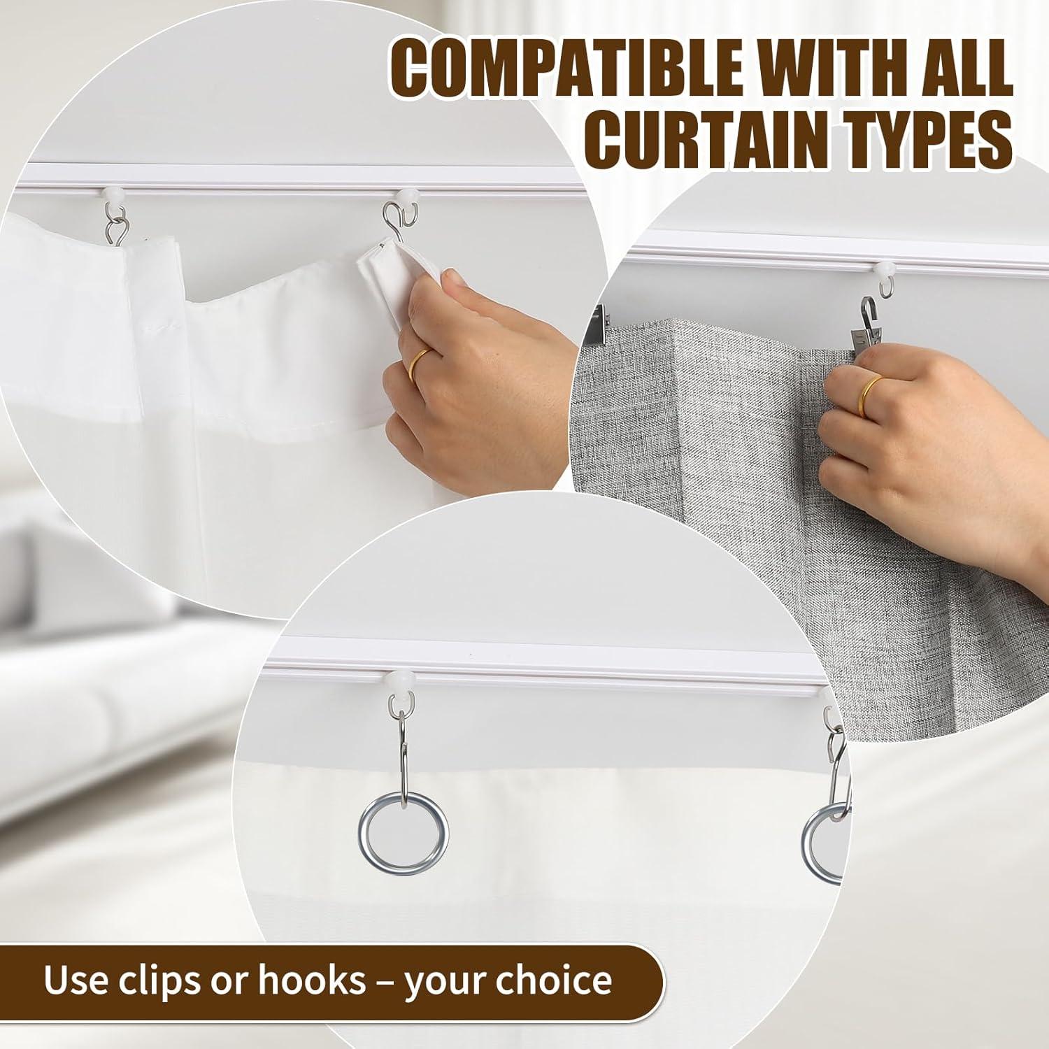 Riel de Cortina Adhesivo KOBRICH 2.99m Flexible Sin Taladrar