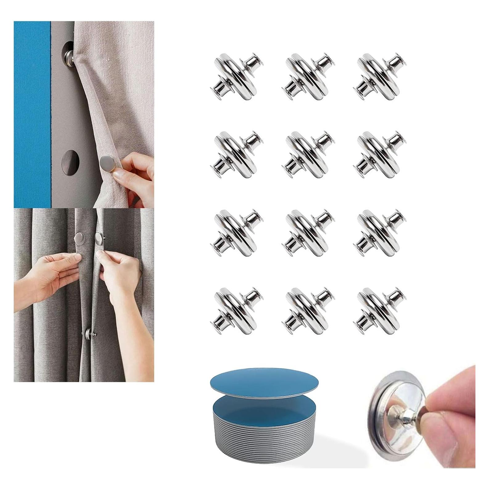 24 Clips Magnéticos para Cortinas M_lapis - Fuerte Sujeción