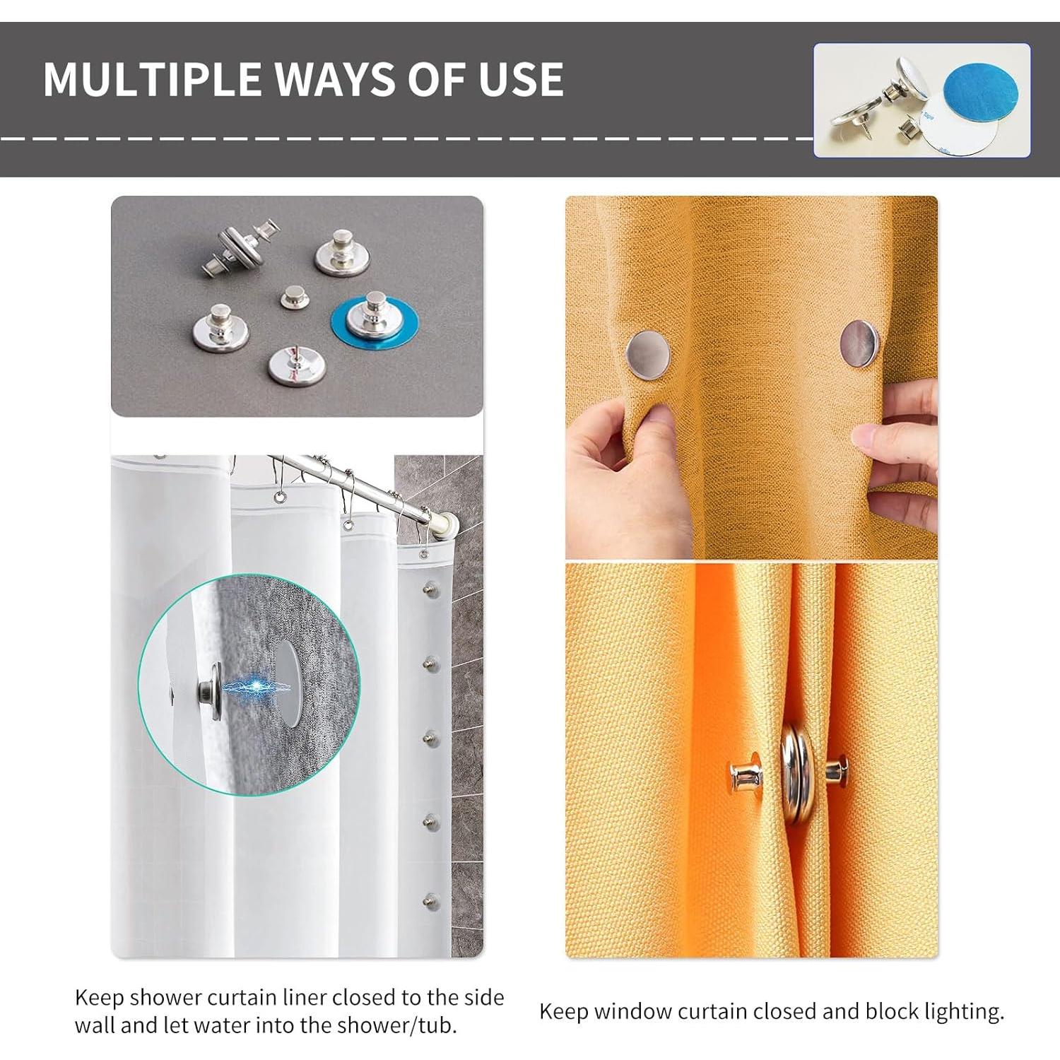 24 Clips Magnéticos para Cortinas M_lapis - Fuerte Sujeción
