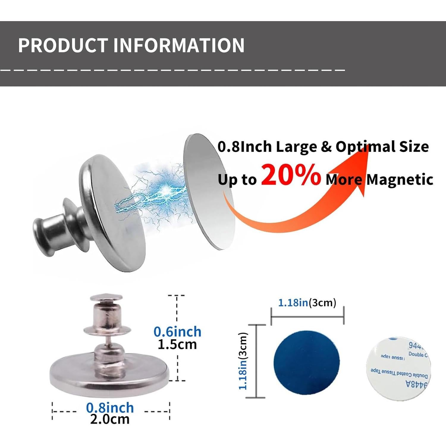 24 Clips Magnéticos para Cortinas M_lapis - Fuerte Sujeción