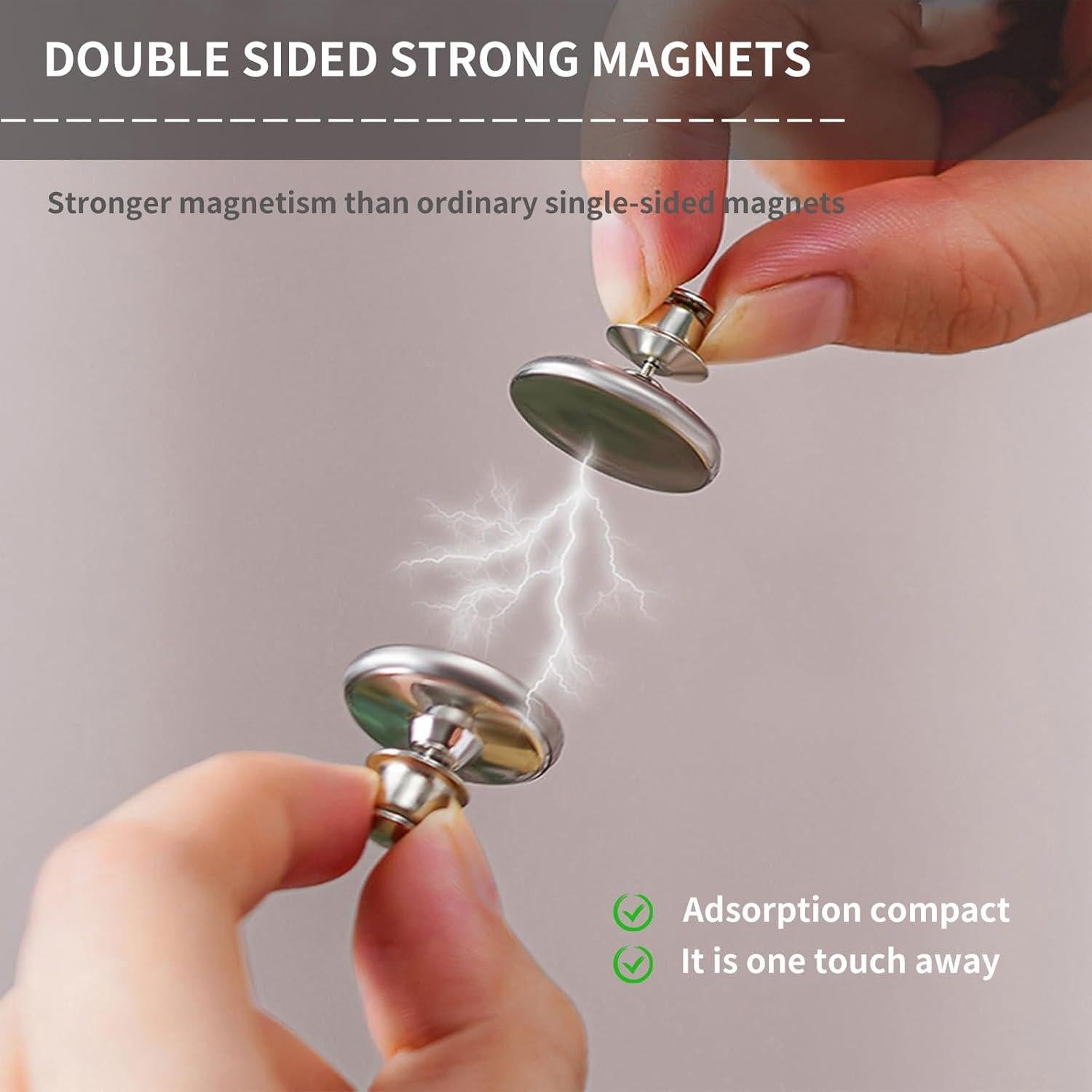 24 Clips Magnéticos para Cortinas M_lapis - Fuerte Sujeción