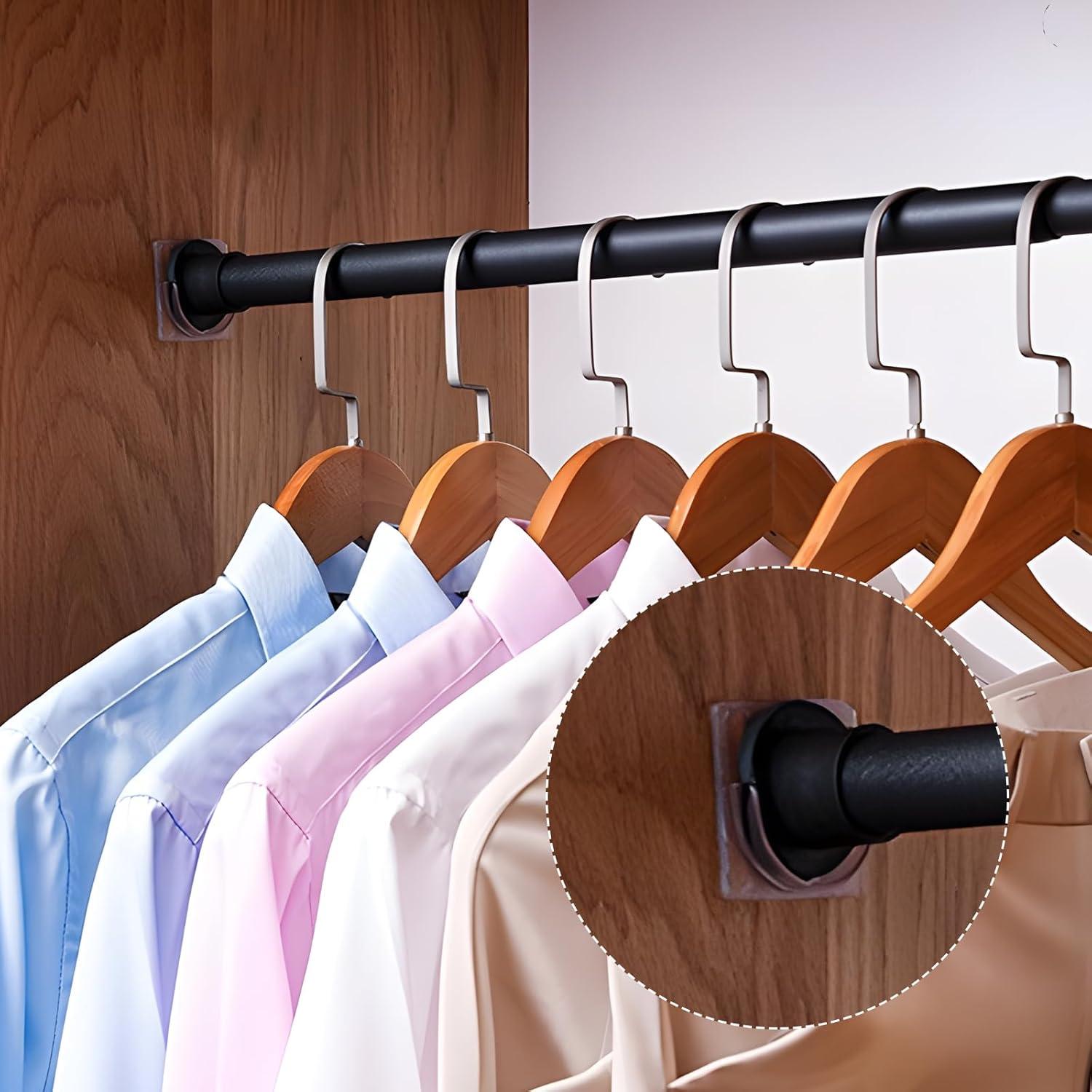 Paquete de 8 Soportes Adhesivos para Barra de Ducha PKRFCJ