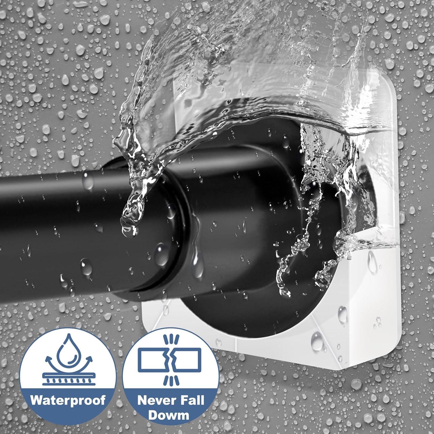 Soportes Adhesivos para Barra de Ducha YNL - 2 Pack Transparente