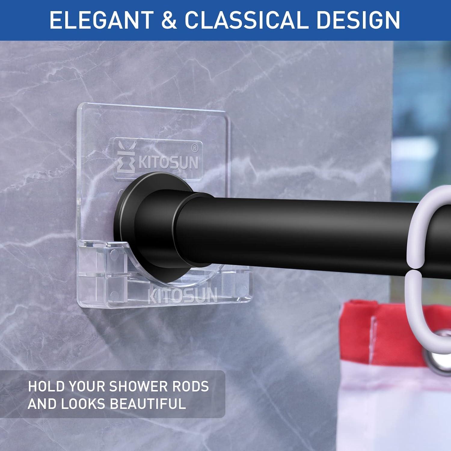 Soporte de Varilla de Cortina de Ducha Ajiaguo Adhesivo 1.5 cm