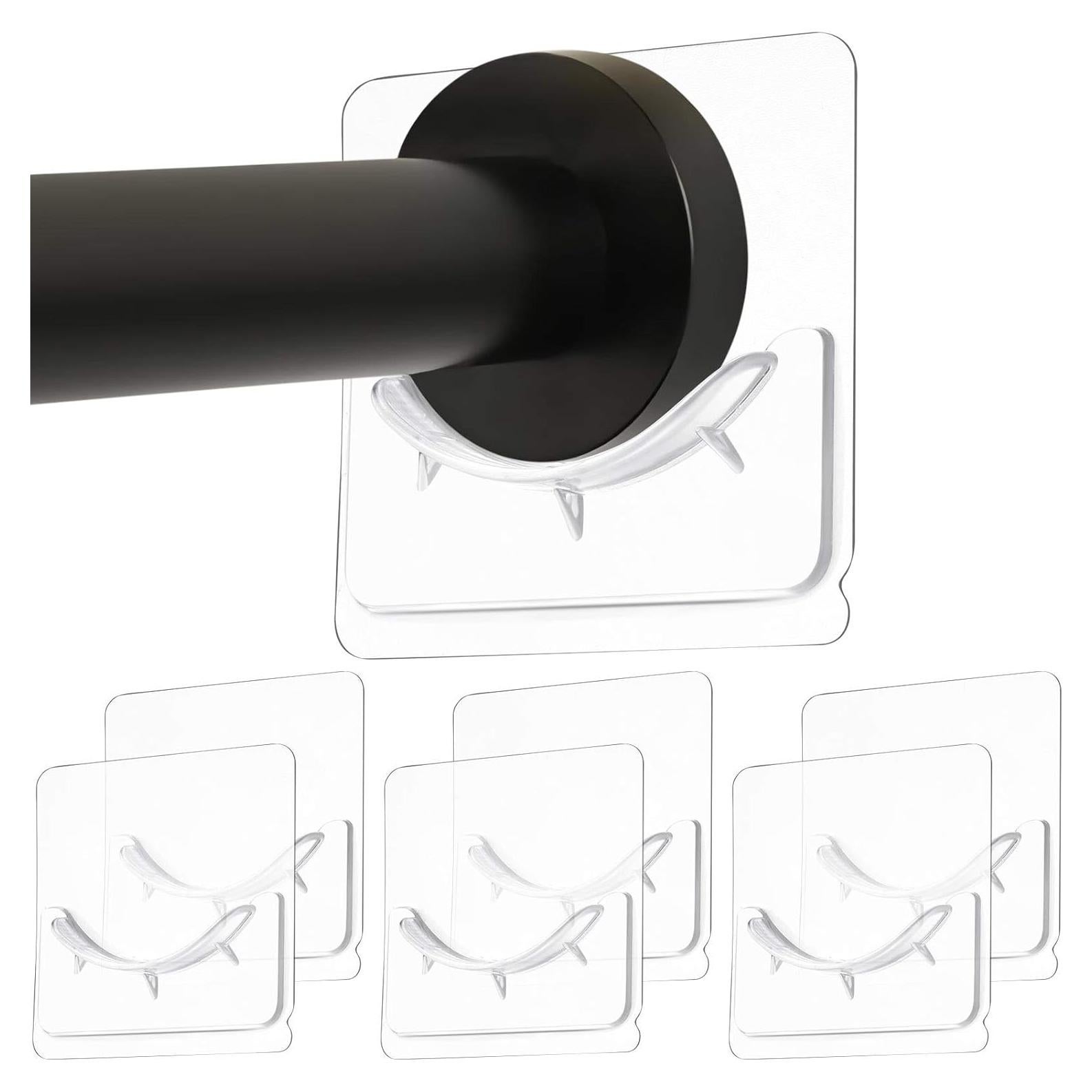 Soporte Adhesivo para Varilla de Cortina de Ducha Jetec - 6 Piezas