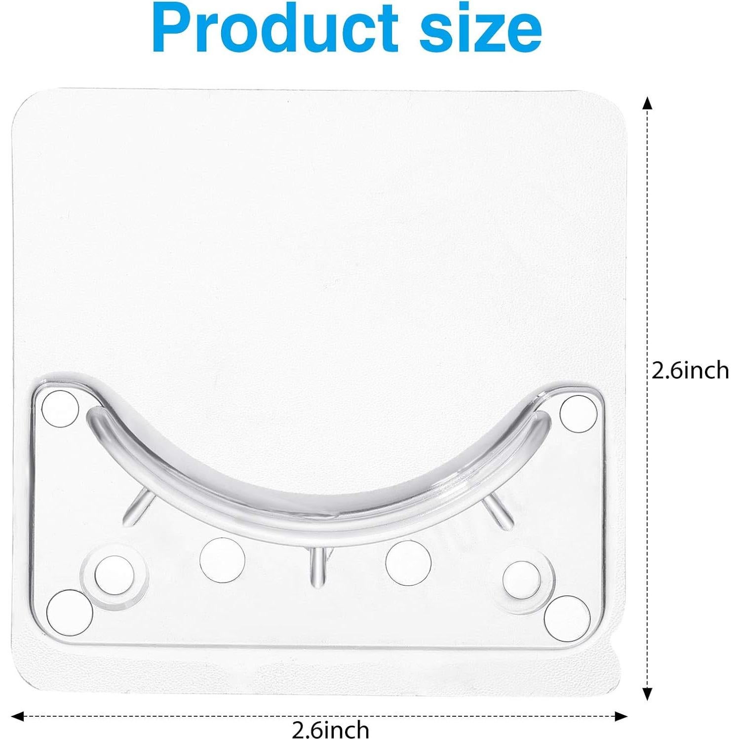 Soporte Adhesivo para Varilla de Cortina de Ducha Jetec - 6 Piezas