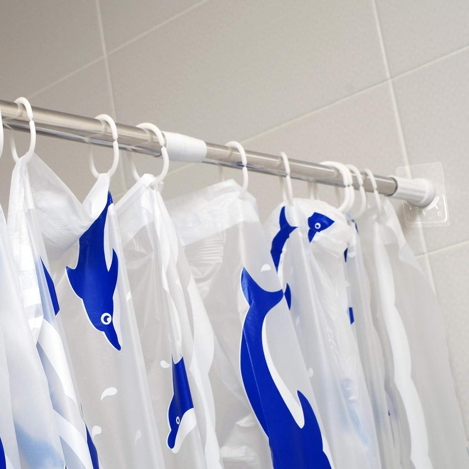 Soporte Adhesivo para Varilla de Cortina de Ducha Jetec - 6 Piezas