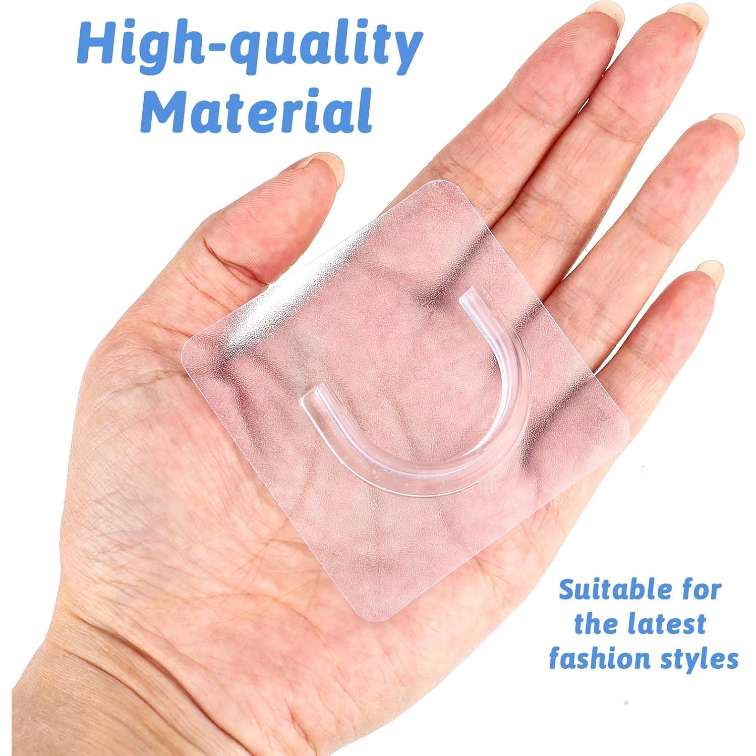 Soporte de Barra de Ducha Adhesivo Molain 4 Pcs Transparente