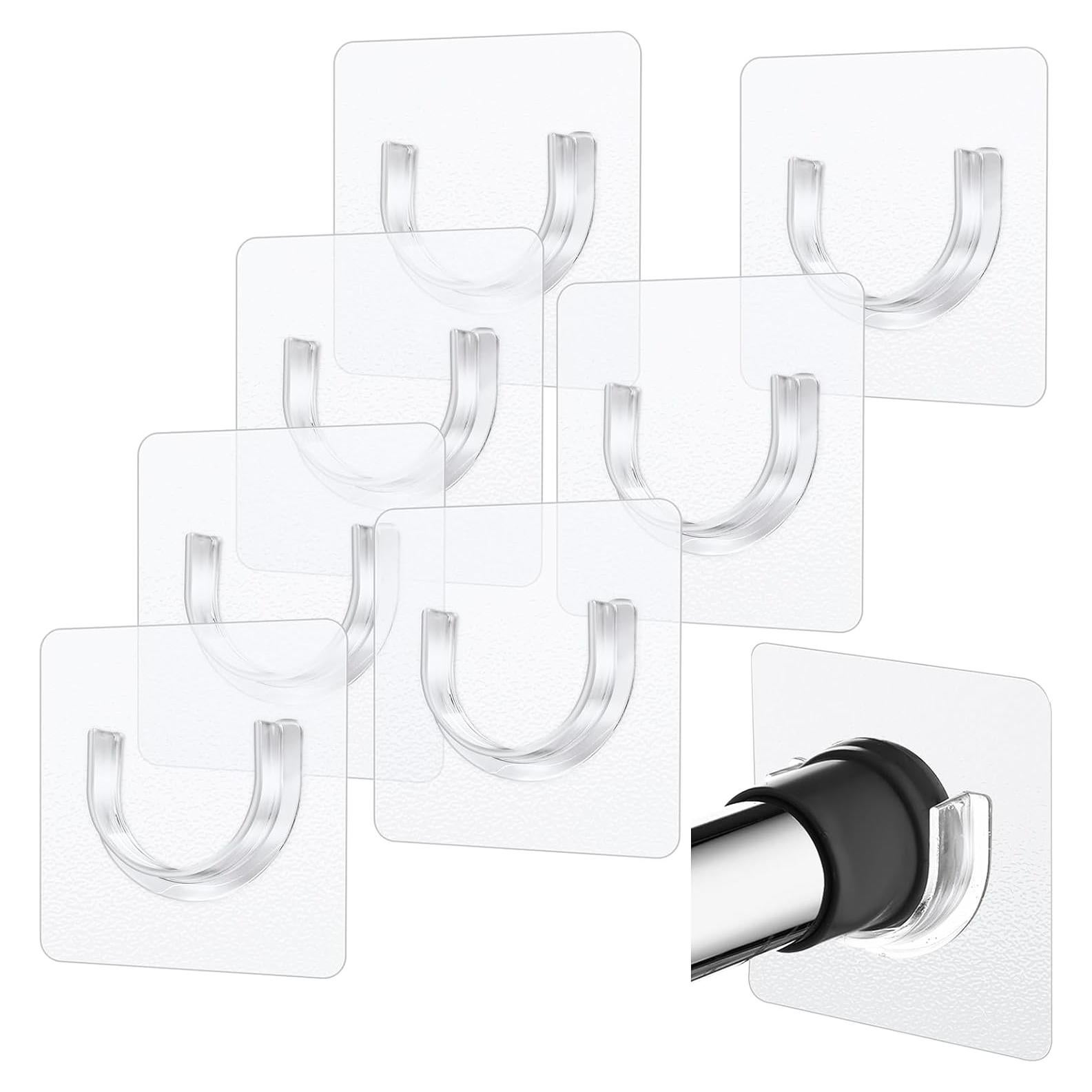 Soportes Adhesivos para Varilla de Cortina de Ducha 8 Pcs - YUXIAN