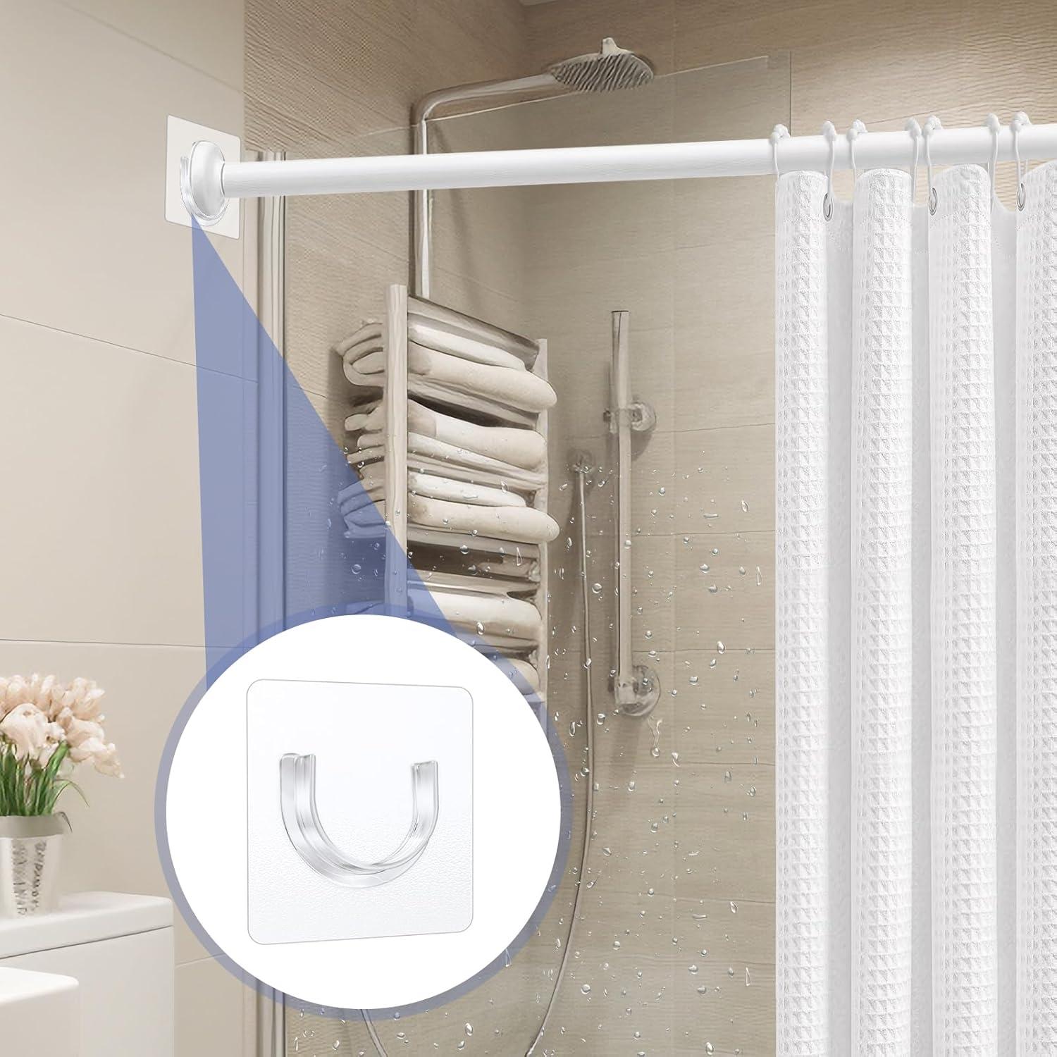 Soportes Adhesivos para Varilla de Cortina de Ducha 8 Pcs - YUXIAN