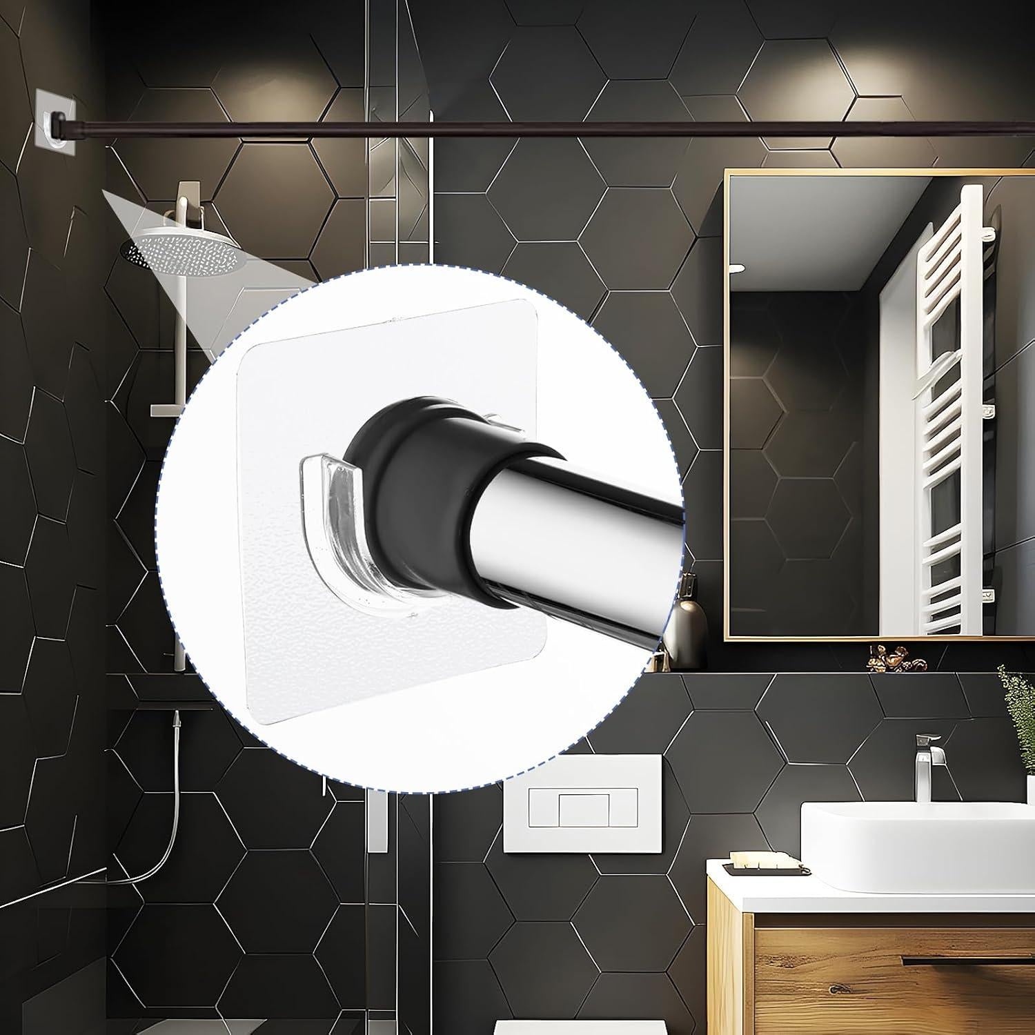 Soportes Adhesivos para Varilla de Cortina de Ducha 8 Pcs - YUXIAN