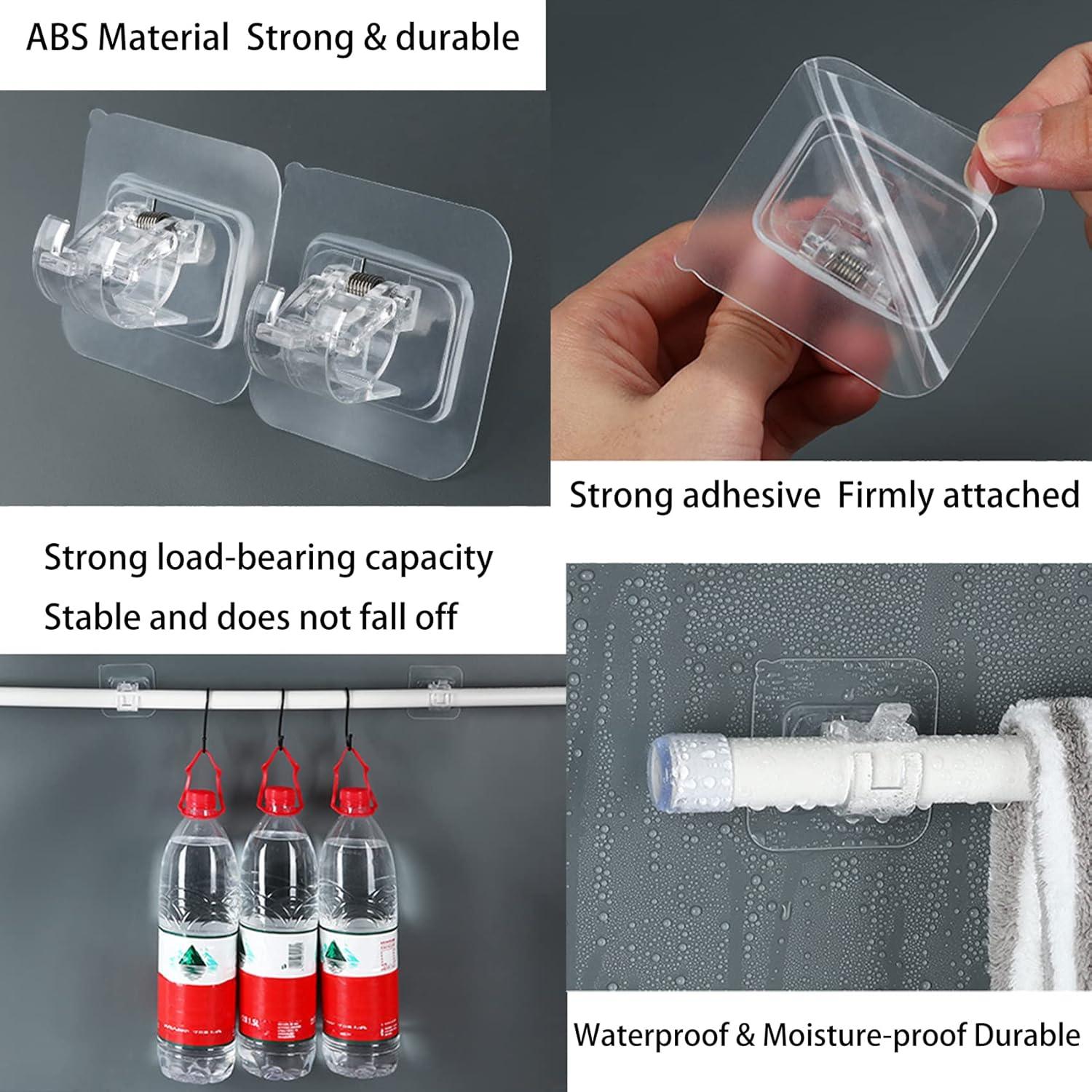 Soporte de Barra de Cortina Adhesivo MaoMaoCha 4 Pcs 5 KG