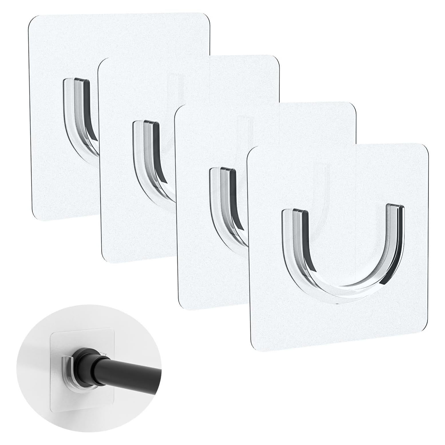 Soportes de Varilla de Ducha Adhesivos UAREP 4 Piezas 9.1 kg