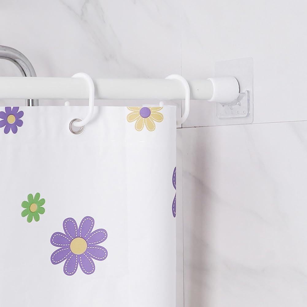 10 Ganchos Adhesivos Soporte Varilla Cortina Aswewamt Blanco