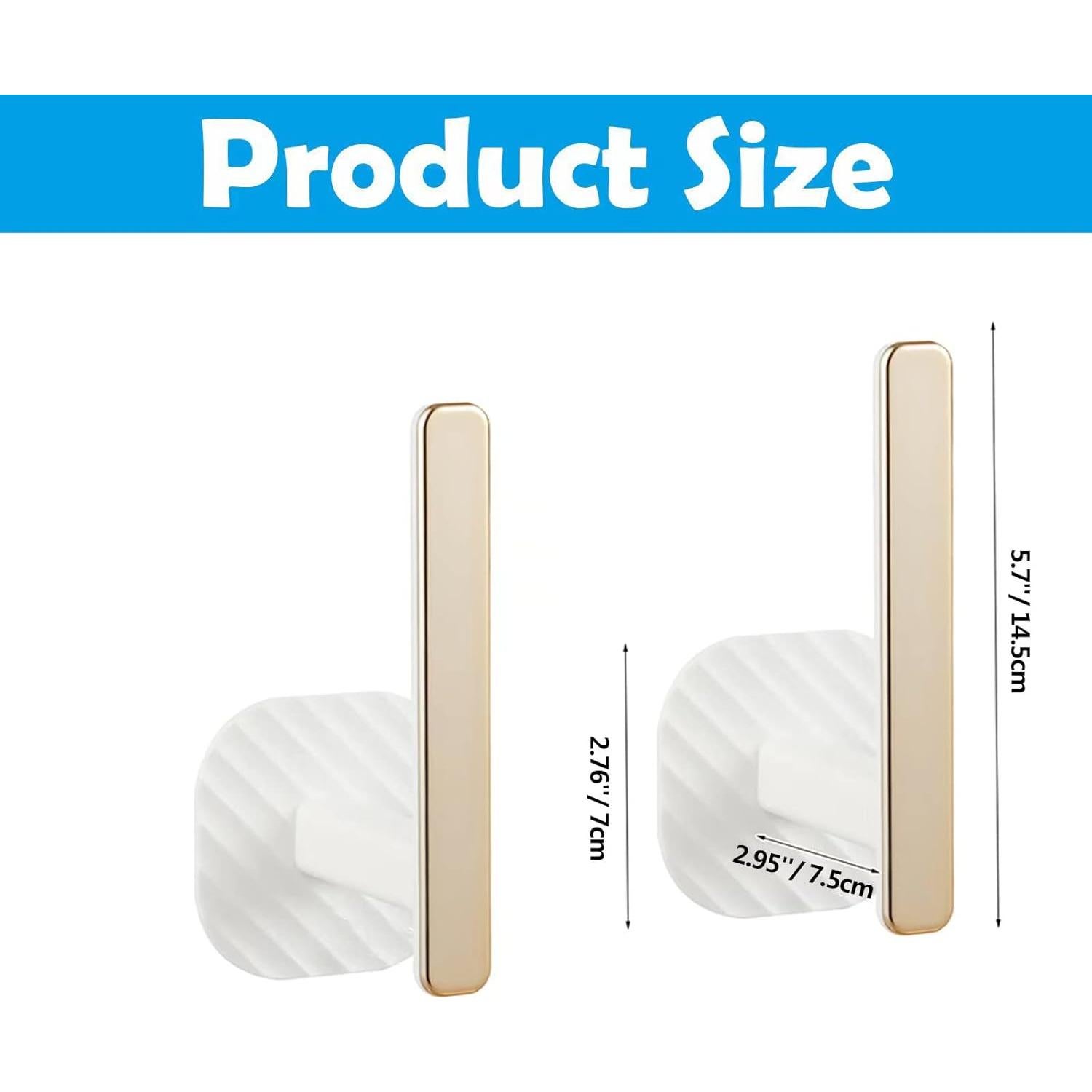 Soportes de Cortina Kinktons Dorados Autoadhesivos 2 Piezas