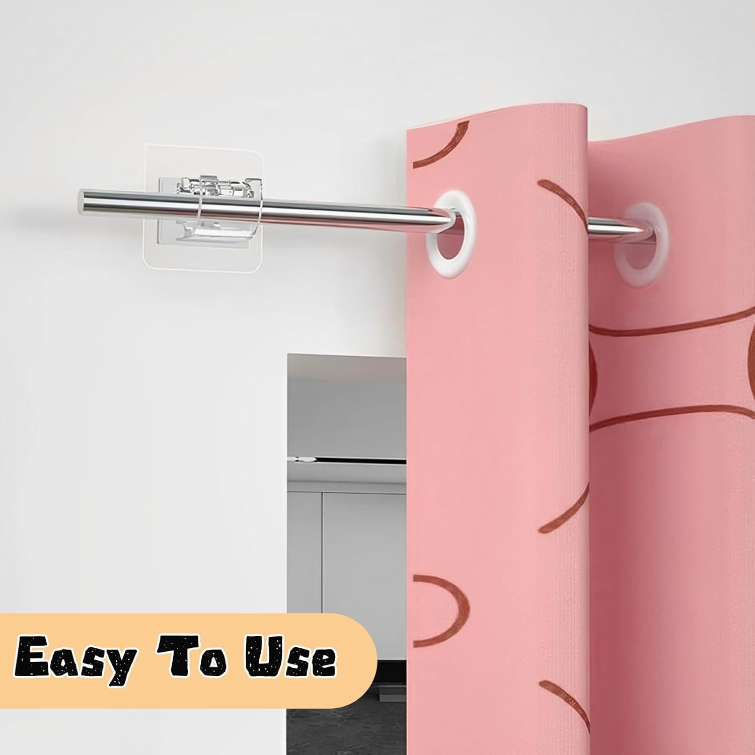 10 Ganchos Autoadhesivos para Varillas de Cortina Siktorrwd