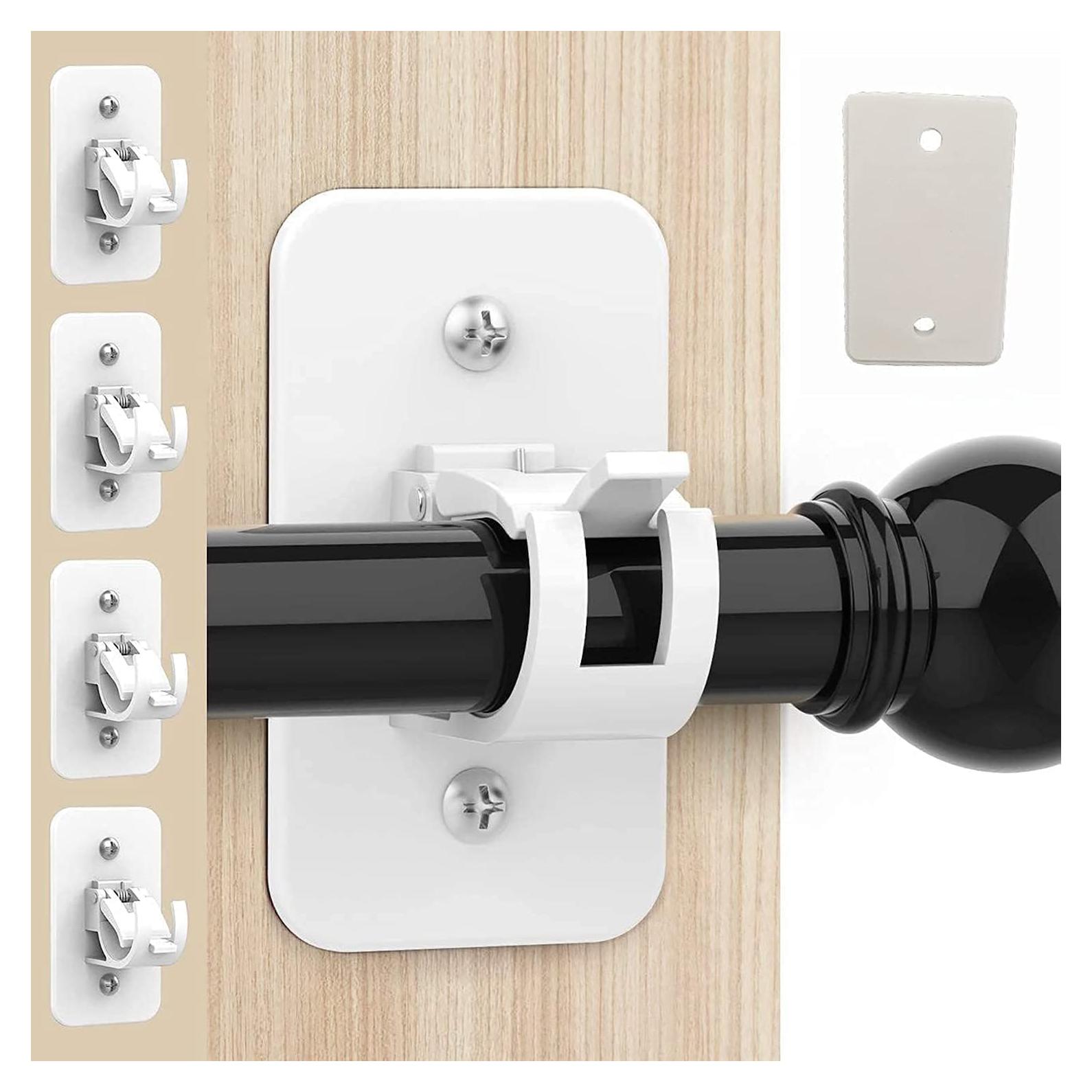 Soporte de Varilla de Cortina YICBOR Autoadhesivo 12 Piezas