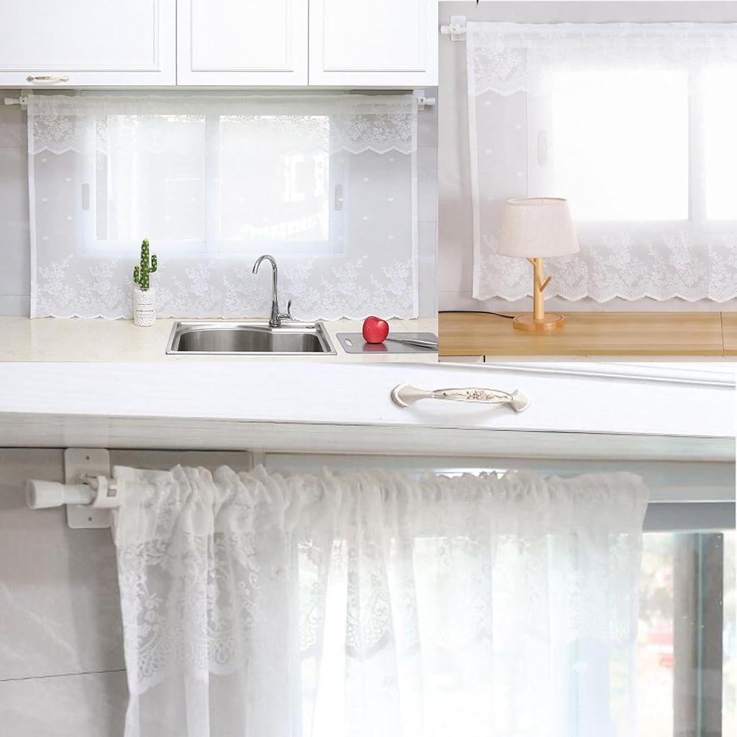 Soporte de Varilla de Cortina YICBOR Autoadhesivo 12 Piezas