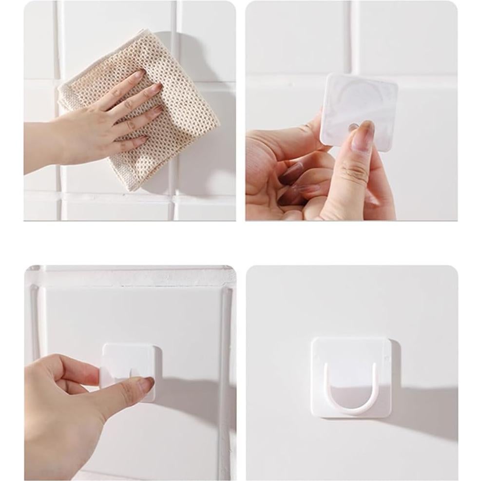 Soportes de Poste de Closet Dophee 4 Pcs Autoadhesivos 5kg