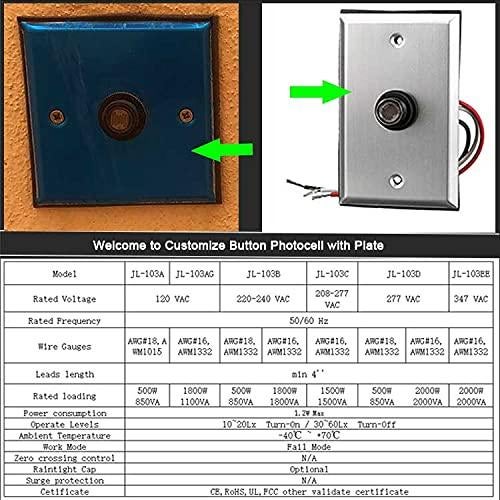 Sensor de Fotocélula de Luz CHISWEAR JL-103A, 120V, Auto Encendido