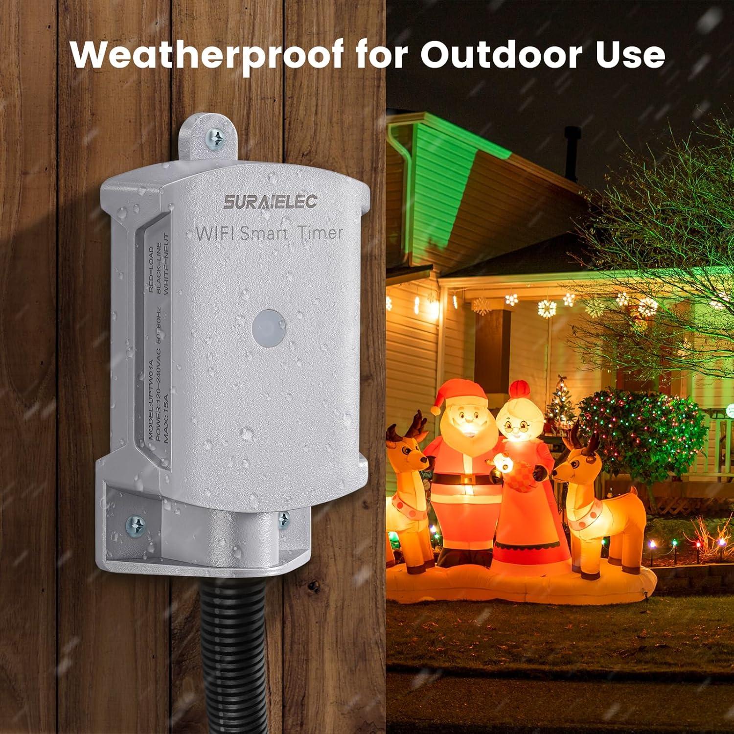 Temporizador Inteligente WiFi SURAIELEC 15A 120V Impermeable