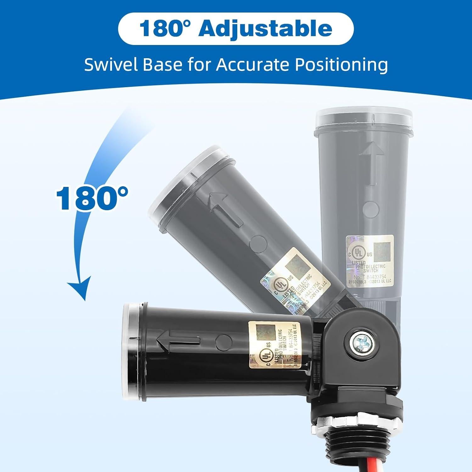 Sensor de Luz Automático CHISWEAR JL-104 con Retraso y Resistente al Agua